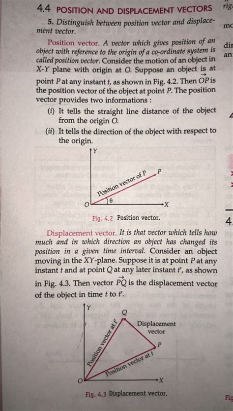 4 4 POSITION AND DISPLACEMENT VECTORS 5 Distinguish Between Position Vec