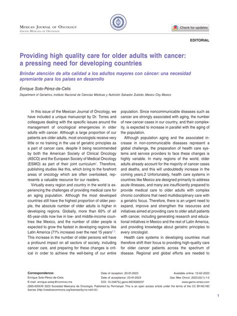 PDF Providing High Quality Care For Older Adults With Cancer A