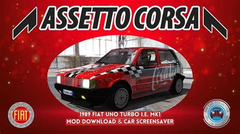 A Red Car With Checkered Stripes Is Featured In The Ad For Asseto Corsa