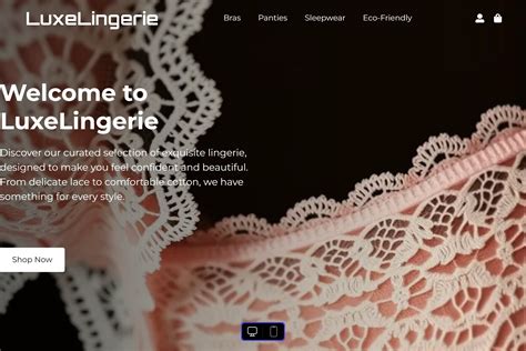 Best Lingerie Boutique Website Template