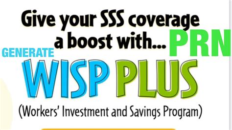 How To Generate Sss Wisp Plus Payment Reference Number Prn Youtube