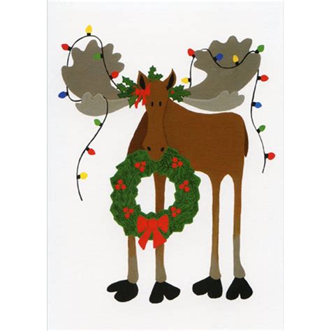 Allport Editions Moose With Wreath Misko Willis Box Of 15 Christmas