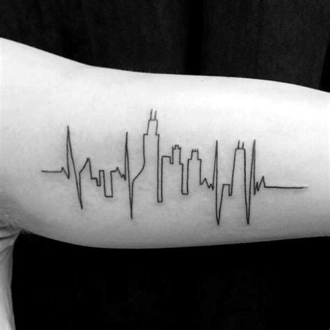 City Skyline Tattoo Designs For Men Downtown Ink Ideas