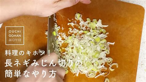 初心者さん必見！長ネギみじん切りの簡単な方法【料理のキホン】時短みじん切り Youtube