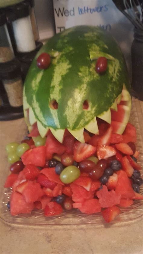 Pin By Sheryl Radwill On Party Dinosaur Watermelon Dinosaur Birthday