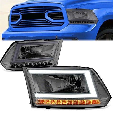 RAM 1500 C Shaped LED DRL Sequential Headlights With Clear Corners