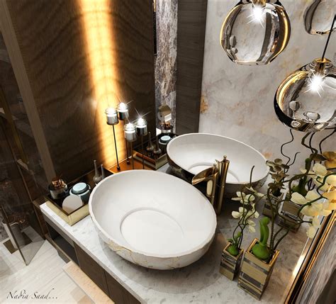 Neoclassic Guest Bathroom Design In Uae Dubai On Behance