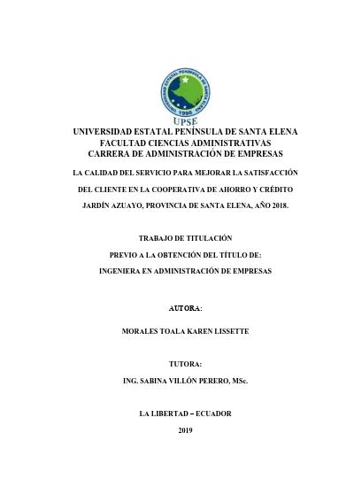 La Calidad Del Servicio Para Mejorar La Satisfacci N Del Cliente En La