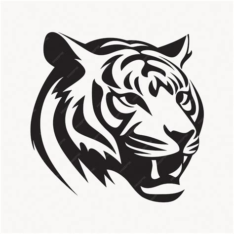 Premium Vector Bold Tiger Head Illustration