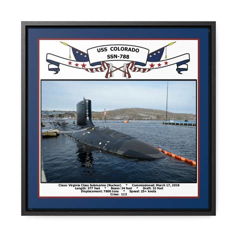 Uss Colorado Ssn 788 Navy Floating Frame Photo Navy Emporium