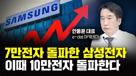 7만전자 돌파한 삼성전자 10만전자 돌파 시점은 이때｜안동훈 대표 2부 Youtube