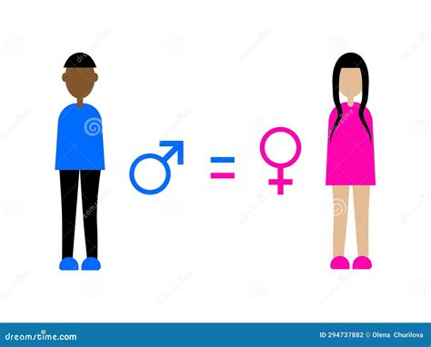 Abstract Illustration Of Gender Equality Concept Of Man And Woman Stock Vector Illustration Of