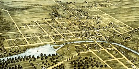 Beautifully restored map of Naperville, IL from 1869 - KNOWOL