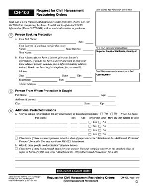 Fillable Online Courts Ca Ch Clerk Stamps Date Here When Form Is