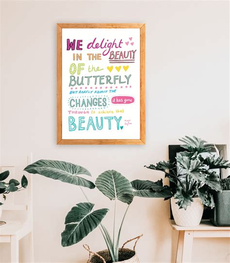 Printable Wall Art A Size Maya Angelou Inspirational Quote