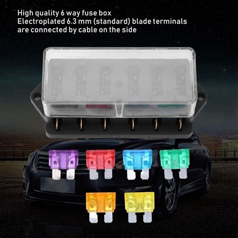 6 WAY FUSE HOLDER BOX CAR VEHICLE CIRCUIT BLADE FUSE BOX FUSE US