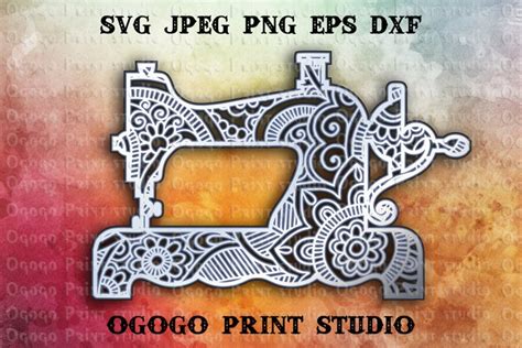 Sewing Machine Svg 3d Layered Mandala Svg Cut File