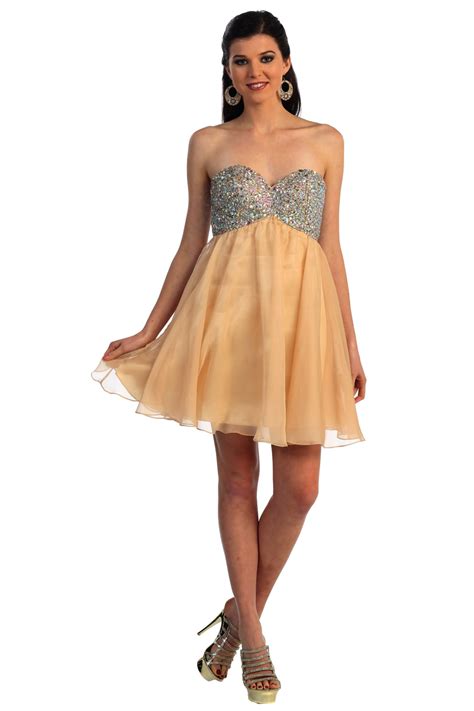 Cute Short Rhinestone Detail Fun Prom Flirty Homecoming Cocktail Formal