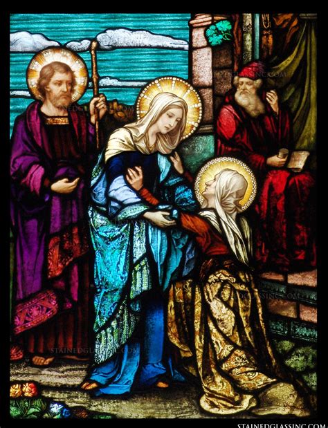 "The Holy Visitation" Religious Stained Glass Window