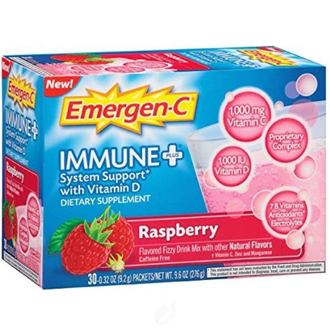 Emergen C Immune Raspberry Raspberry 93 Oz By Alacer Pack Of 2