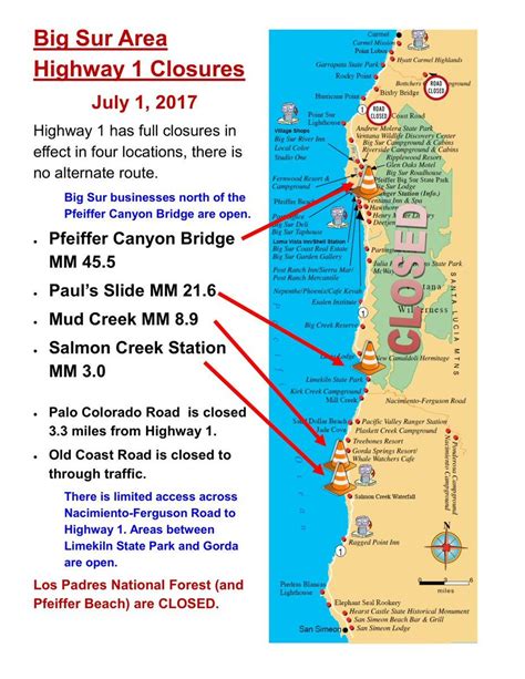 Bigsurkate On Twitter Big Sur State Park Opening And Highway Closure