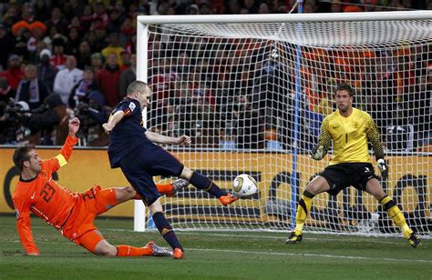 Andres Iniesta World Cup Victory 2010 With Spain