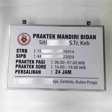 Contoh Plang Bidan Terbaru Gudang Materi Online