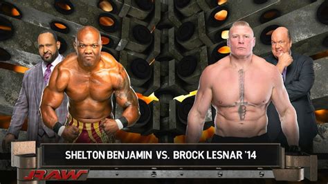 Shelton Benjamin Vs Brock Lesnar WWE2k23 Dream Matches YouTube