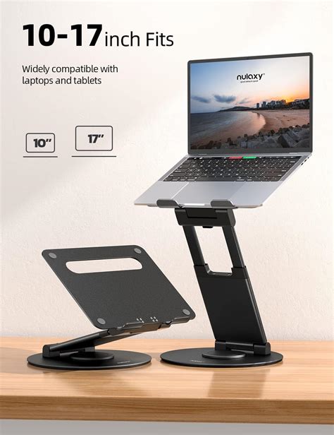 Nulaxy Soporte Telesc Pico Giratorio Para Laptop De Para Escritorio