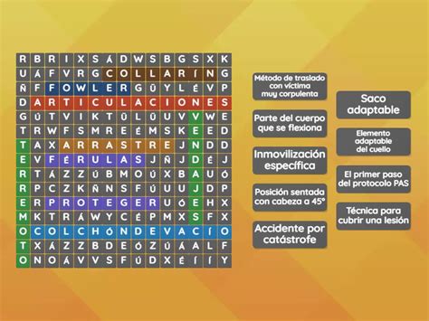 Primeros Auxilios Sopa De Letras