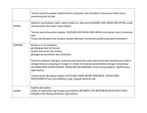 Teks Mc Jemput Makan Kaizen Palli