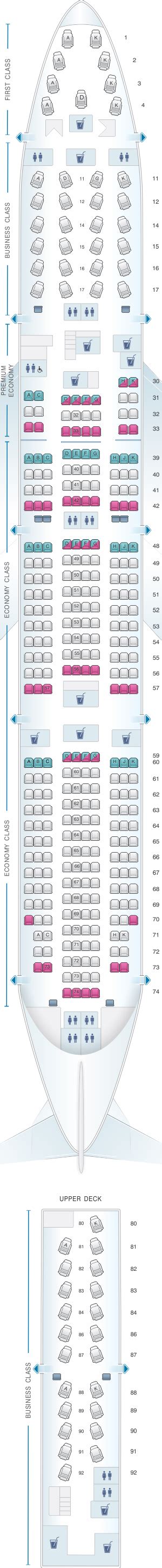 Seat Map Cathay Pacific Airways Boeing B747 400 74K SeatMaestro