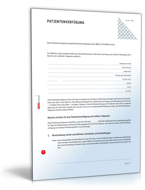 Patientenverfügung Formular 2020 Zum Ausdrucken Kostenlos