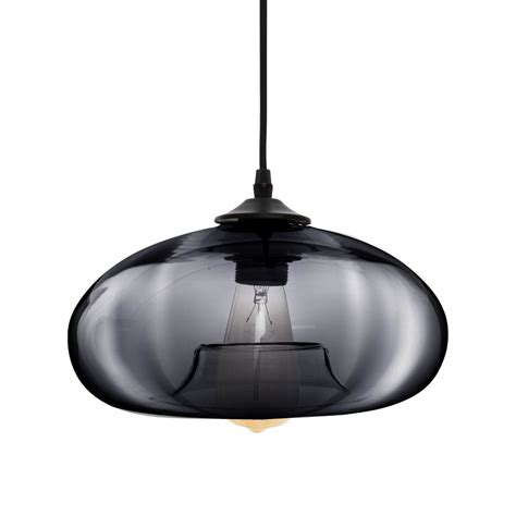 Suspension Kaltag en verre fumé D28 Atmosphera