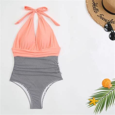 Femme Haut de Maillot de Bain 1 pièce Amincissante Slim Grande Taille Bikini Rose Cdiscount