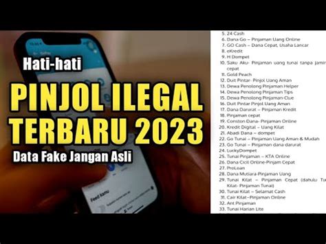 Daftar Pinjol Ilegal Terbaru 2023 Waspada Cair Jebakan YouTube