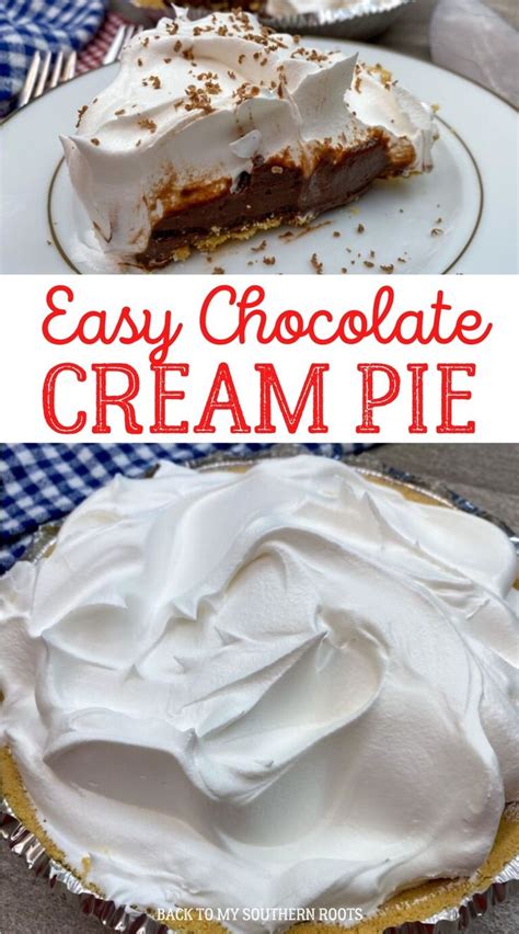 Easy No Bake Chocolate Cream Pie Recipe