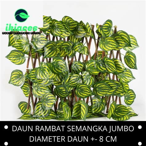 Jual DAUN SEMANGKA JUNTAI JUMBO DAUN RAMBAT PLASTIK DAUN ARTIFICIAL