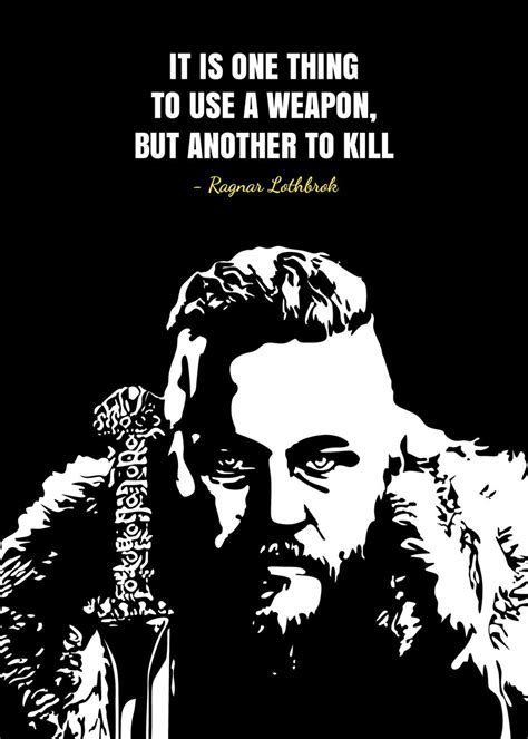 Ragnar Lothbrok Quotes Poster By Iwak Ayam Displate