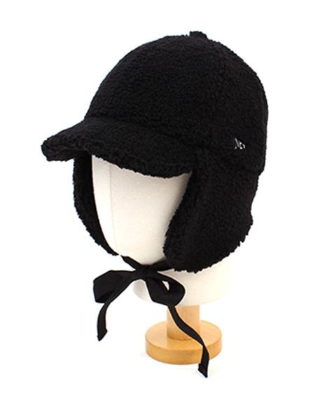 MUSINSA UNIVERSAL CHEMISTRY Muji Black Fleece Earflap Cap