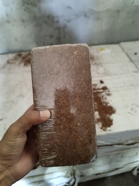 Brown Cubical Cocopeat Block 1 Kg Low EC Polythene Pack Packaging Type