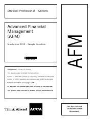 Mj Sample Afm Qp Pdf Advanced Financial Management Afm