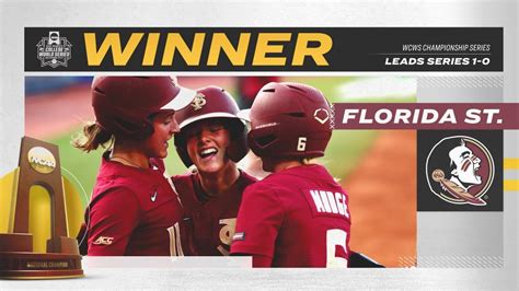 Florida State Defeats Oklahoma 8 4 In Game 1 Of The Womens College