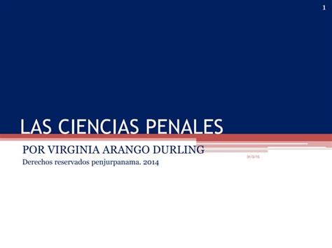 Las Ciencias Penales Ppt