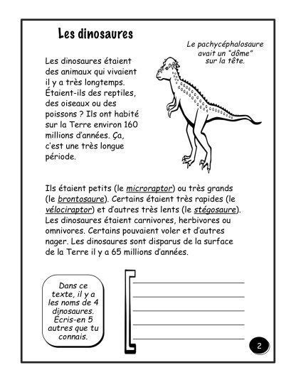 PDF Les Dinosaures 4e HYBRIDE Fiches Reproductibles Pour