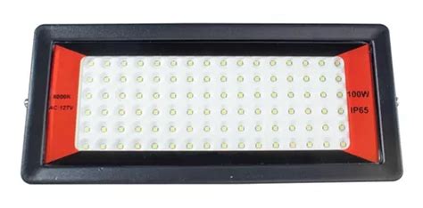 Reflector Led 100w Luz Blanca Fria P Exteriores Remate Ip66 Color De