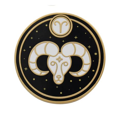 Aries Enamel Pin Thread And Stone Witchery