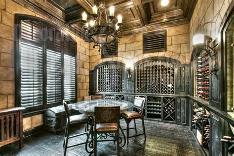 Wine Room Mediterranean Wine Cellar Houston By Decorative