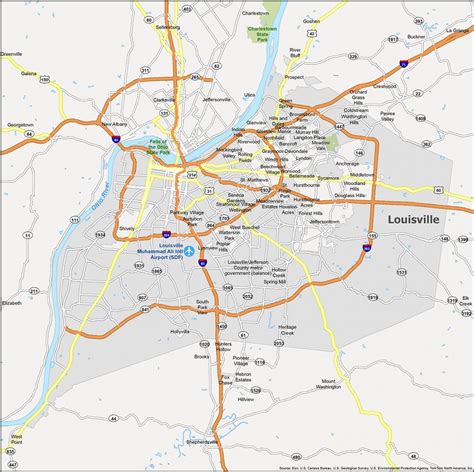 Louisville KY District Map