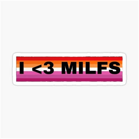 I Love Milfs Sticker By Strawbbyyogurt Redbubble